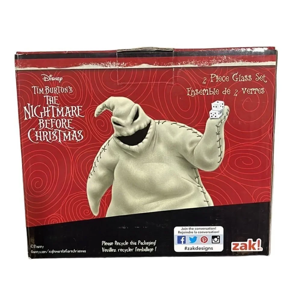The Nightmare Before Christmas 2-Pc 16 oz Glassware Set